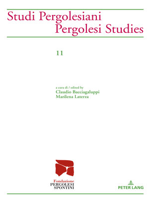 cover image of Studi Pergolesiani- Pergolesi Studies